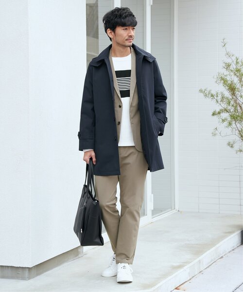 「IKKA LOUNGE」 ステンカラーコート X-LARGE ブラック メンズ_画像6