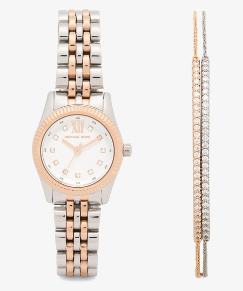 MICHAEL KORS MK レディースウォッチ＆ブレスレット ギフトセット MICHAEL KORS（マイケルコース） 腕時計 LEXINGTON パヴェ ツートーン