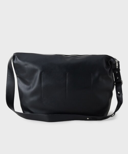 ブラックショルダーバッグ THE SHOP TK ショルダーバッグ フックバックルビッグショルダーバッグ