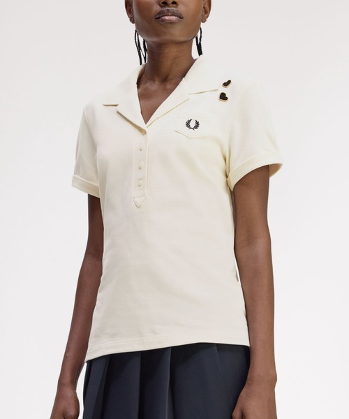美品　FRED PERRY レディースポロシャツ　ホワイト　UK10 FRED PERRY（フレッドペリー） ポロシャツ ポロ レディース : ZOZOTOWN