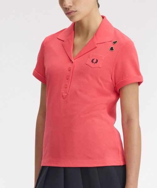 【ゆい】フレッドペリー 半袖ポロシャツ 赤 FRED PERRY（フレッドペリー） ポロシャツ ポロ レディース : ZOZOTOWN