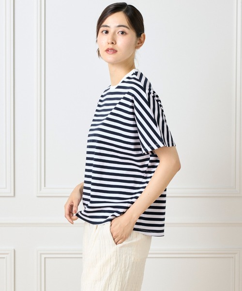 tシャツ 「接触冷感」ドルマスリーブクルーネックTシャツ レディース