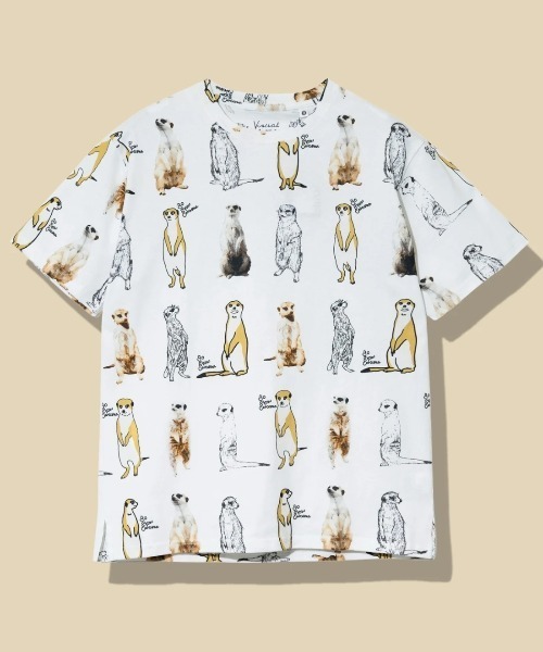 go slow caravan（ゴースローキャラバン） tシャツ USA/C 総柄図鑑 TEE