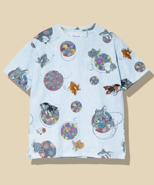 go slow caravan（ゴースローキャラバン） tシャツ USA/C 総柄図鑑 TEE