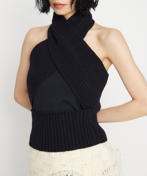LAGUA GEM（ラグアジェム） ニット セーター CROSS RIB KNIT トップス