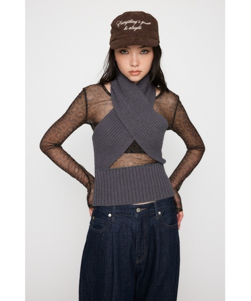 LAGUA GEM（ラグアジェム） ニット セーター CROSS RIB KNIT トップス