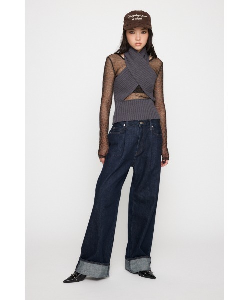 LAGUA GEM（ラグアジェム） ニット セーター CROSS RIB KNIT トップス