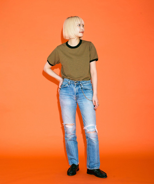 【新品未使用タグ付き】CITYSHOP THE MOOD HIN カットソー CITYSHOP tシャツ 「THE MOOD」リンガーTEE2 レディース