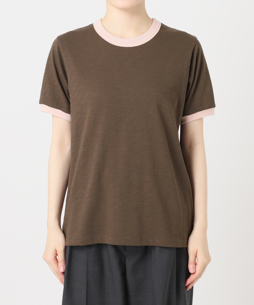 tシャツ 「WEB限定」2WAYギャザーニットTシャツ レディース ADAM ET ROPE'｜【WEB限定】2WAYギャザーニットTシャツ