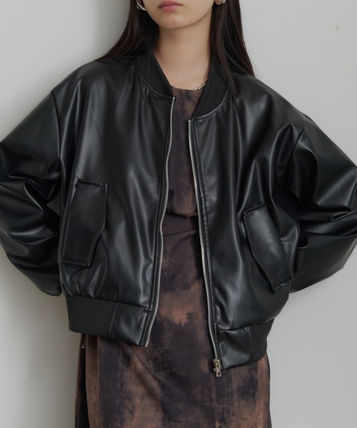 SEN TOKYO ブルゾン アウター PUレザー ライトボンバージャケット