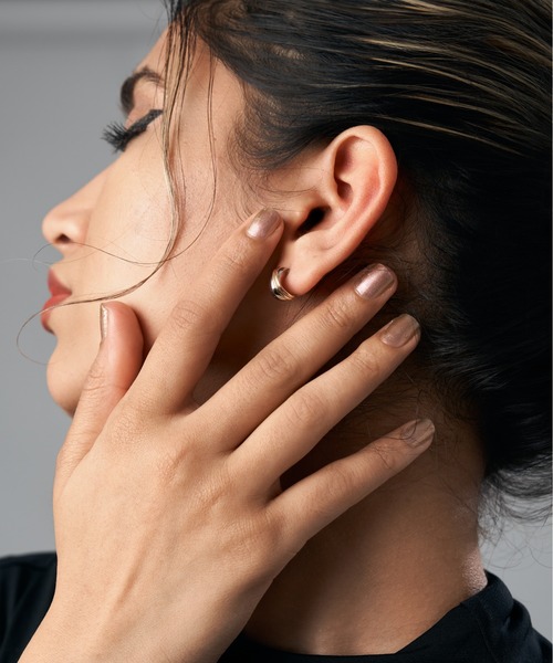 L&CO K18 ピアス ピンクゴールド フープピアス Jewel closet by L&Co. ピアス プラチナ/K18/K18ピンクゴールド ピアス
