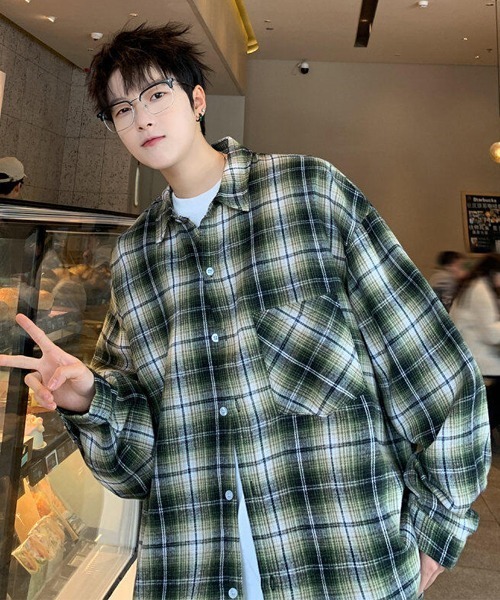 Ressaca（レサーカ） シャツ オーバーサイズチェック柄シャツ メンズ