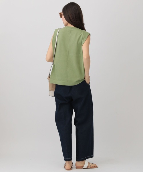 「saloon」 ノースリーブニット FREE ブラック レディース_画像4