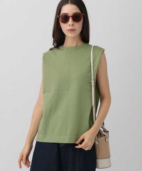 「saloon」 ノースリーブニット FREE ブラック レディース_画像6