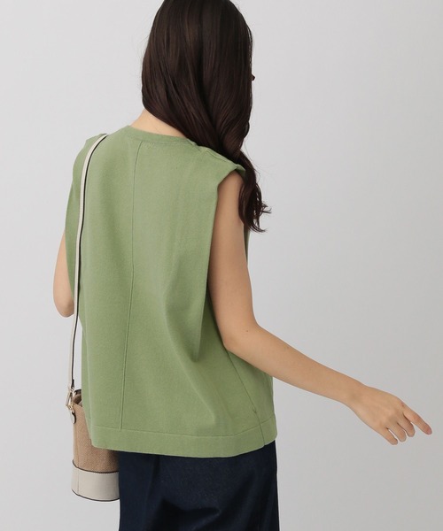 「saloon」 ノースリーブニット FREE ブラック レディース_画像9