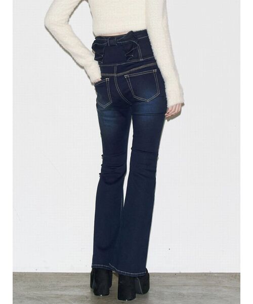 EMODA（エモダ） ジーンズ デニム デニムパンツ バックリボンフレア