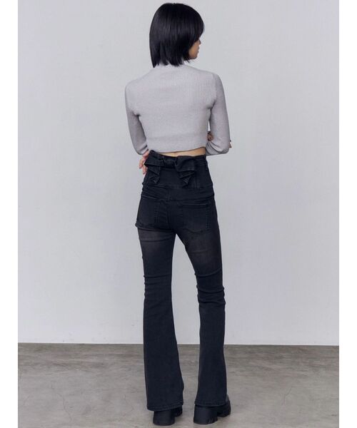 EMODA（エモダ） ジーンズ デニム デニムパンツ バックリボンフレア