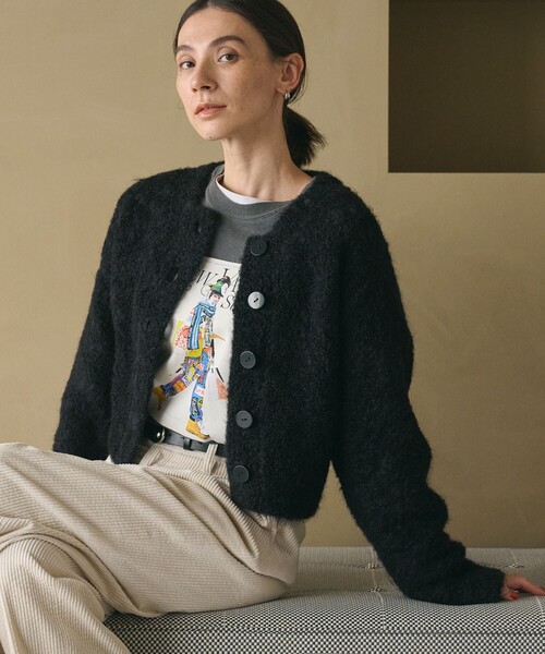 BEAUTY＆YOUTH UNITED ARROWS カーディガン ウールブレンド ブークレ