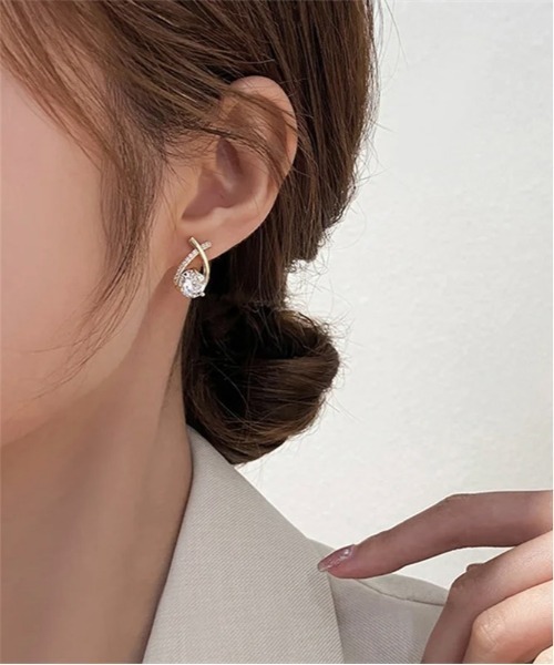 ピアス レディース ダイヤピアス ラインストーン(BDS) メンズ