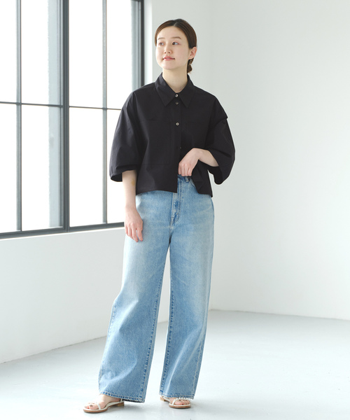 「IENA」 半袖シャツ FREE ネイビー レディースの画像