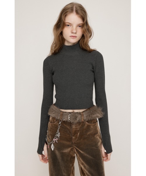 SLY CRASHED TURTLE NECK L／G トップス　今季　ニット SLY（スライ） ニット セーター 「2サイズ展開」BASIC HG RIB H/N TOPS