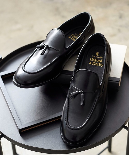 London shoes make ローファー　ブラック London Shoe Make（ロンドンシューメイク） ローファー 本革 スリム