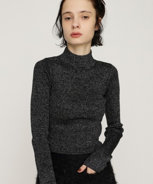 SLY（スライ） ニット セーター GLITTER COMPACT TOPS グリッター