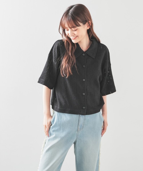 「Honeys」 半袖シャツ L ブラック レディース_画像8