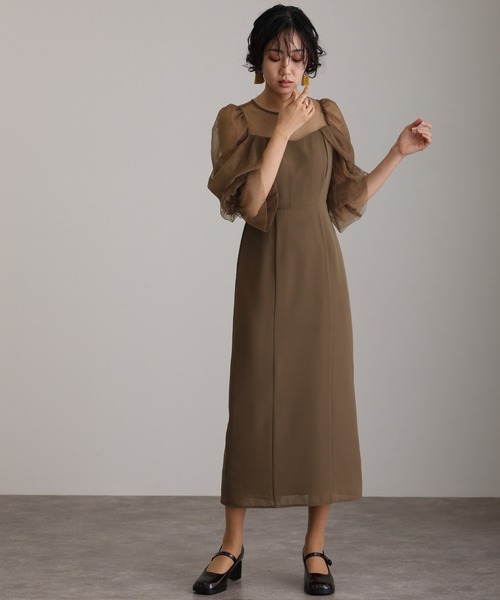 atlo（アトロ） 「PourVous」長袖ワンピース M ホワイト系その他