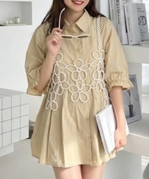 Ada. キャミソール 2段 フラワーズ ビーズビスチェ : ZOZOTOWN Yahoo