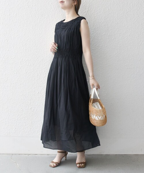 SHIPS any 「SHIPS any」 ノースリーブワンピース ONE SIZE ライト