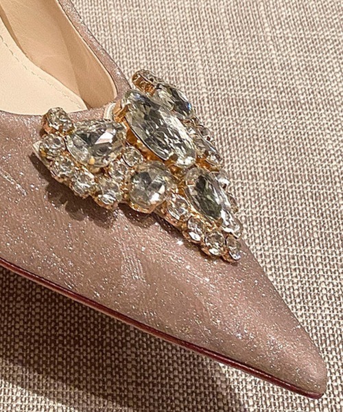 「Jasmine Grandiflorum」 パンプス 23.5cm シャンパン レディース_画像4