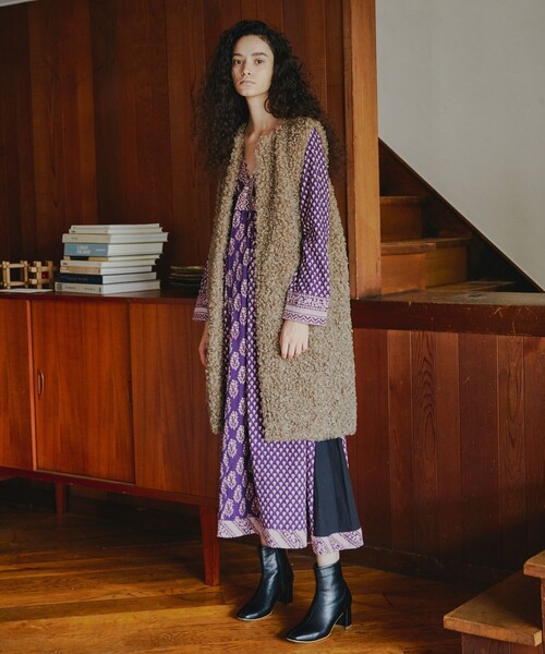 「Freada」 ベスト フリ- グレー レディース_画像2