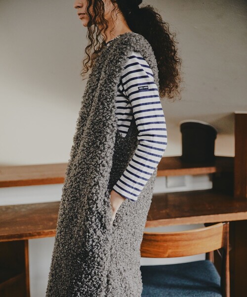 「Freada」 ベスト フリ- グレー レディース_画像5