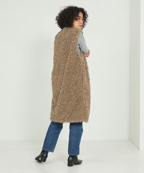 「Freada」 ベスト フリ- グレー レディース_画像6