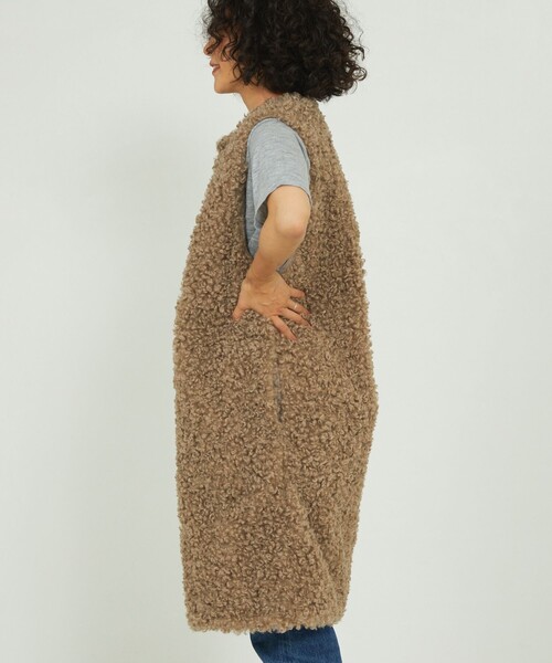 「Freada」 ベスト フリ- グレー レディース_画像9