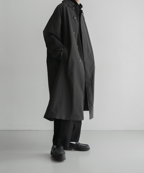 「remer」 ステンカラーコート LARGE チャコールグレー メンズ_画像2