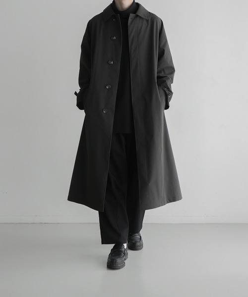 「remer」 ステンカラーコート LARGE チャコールグレー メンズ_画像3