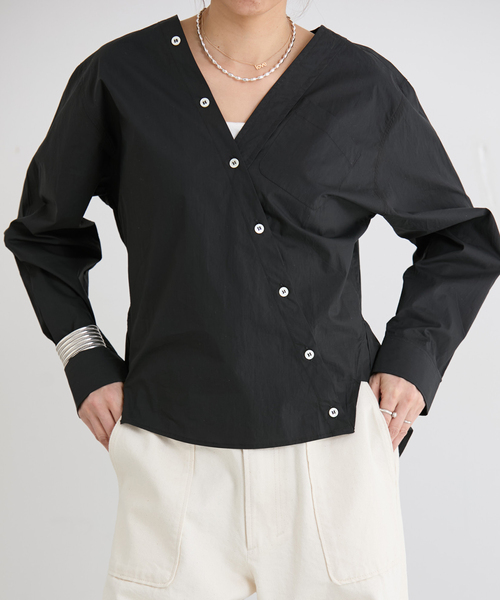 MA/RE ブラウス シャツ MA/RE/マレ カシュクールSHIRTS シャツ LIGHT
