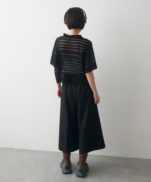 full/fill. ポロシャツ ポロ half sleeve crochet lace polo tops