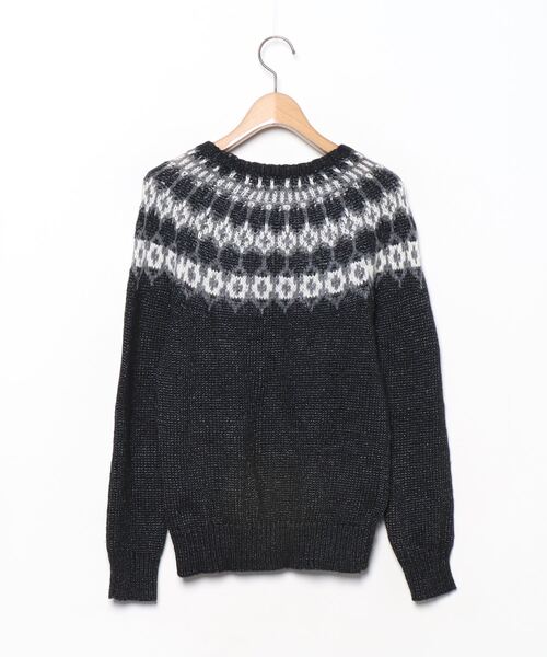 「MADEMOISELLE ROPE'」 長袖ニット MEDIUM ブラック レディース_画像2