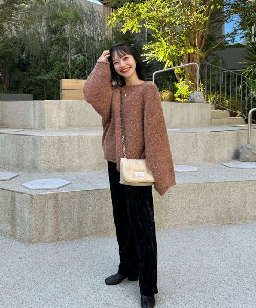 「hinari」 長袖ニット FREE アイボリー レディース_画像9
