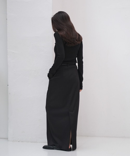 「AKTE」 ロングスカート 2 ブラック レディースの画像