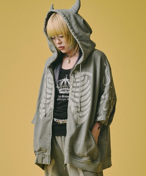 GALFY（ガルフィー） パーカー 「GALFY/ガルフィー」骨が見えし