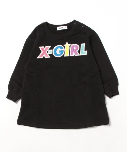 「X-girl Stages」 「KIDS」長袖カットソー 120cm ブラック キッズ_画像2