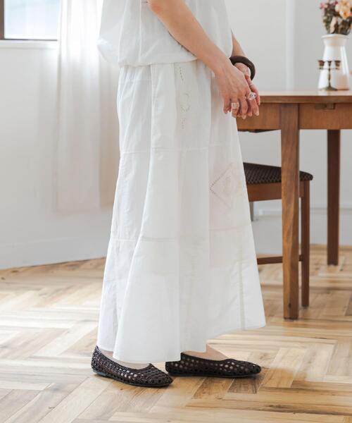H20 ケララの手織り カランカリ パッチワーク インド綿 ロングドレス XL URBAN RESEARCH DOORS（アーバンリサーチドアーズ） ロング スカート