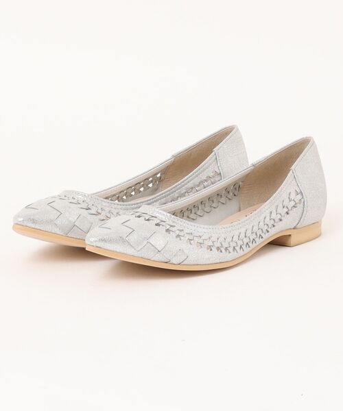 「Bridget Birkin」 フラットパンプス 23.5 シルバー レディース_画像6