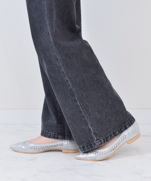 「Bridget Birkin」 フラットパンプス 23.5 シルバー レディース_画像7
