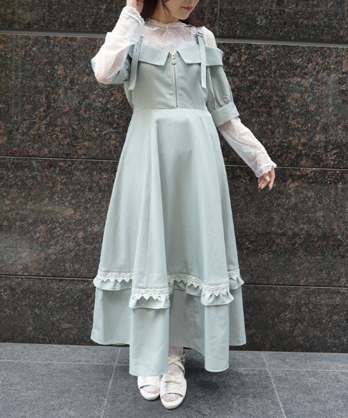 axes femme（アクシーズ ファム） ワンピース 半袖 ストライプ