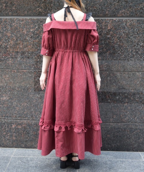 axes femme（アクシーズ ファム） ワンピース 半袖 ストライプ